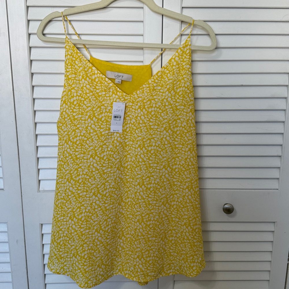 LOFT Sunlit Floral Strappy Top NWT